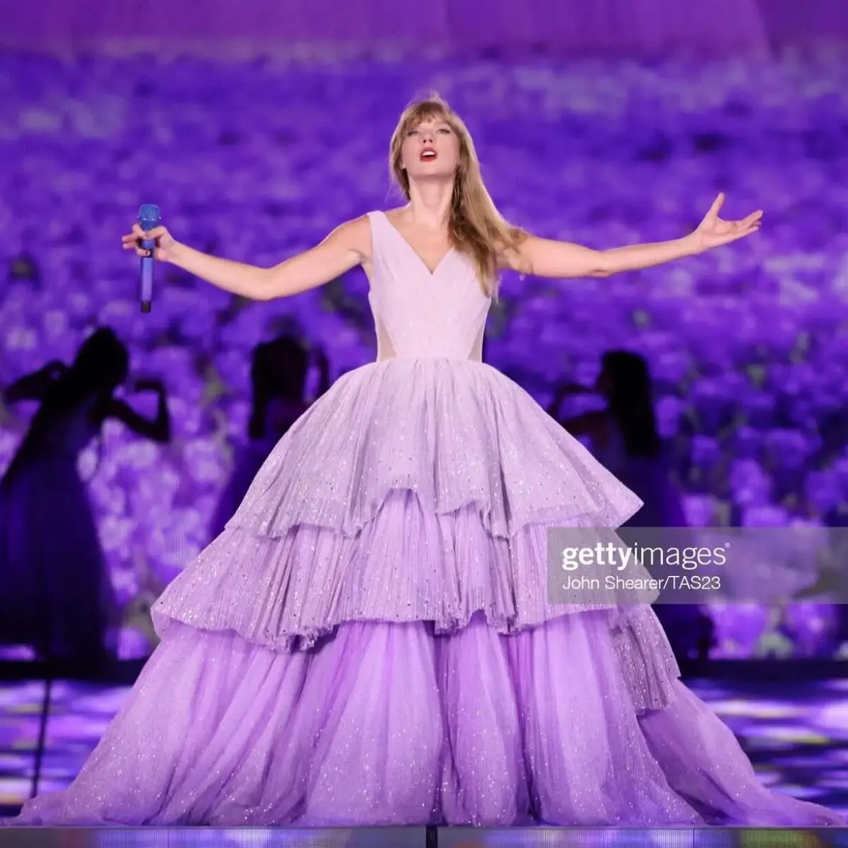 Abito da ballo viola in tulle glitterato Abiti da cerimonia Abiti da cerimonia con volant a strati extra gonfi Abiti da sposa fa