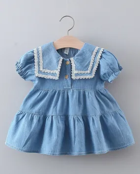 Abito estivo casual in denim per ragazza Fashon Princess Party Dresses Shor