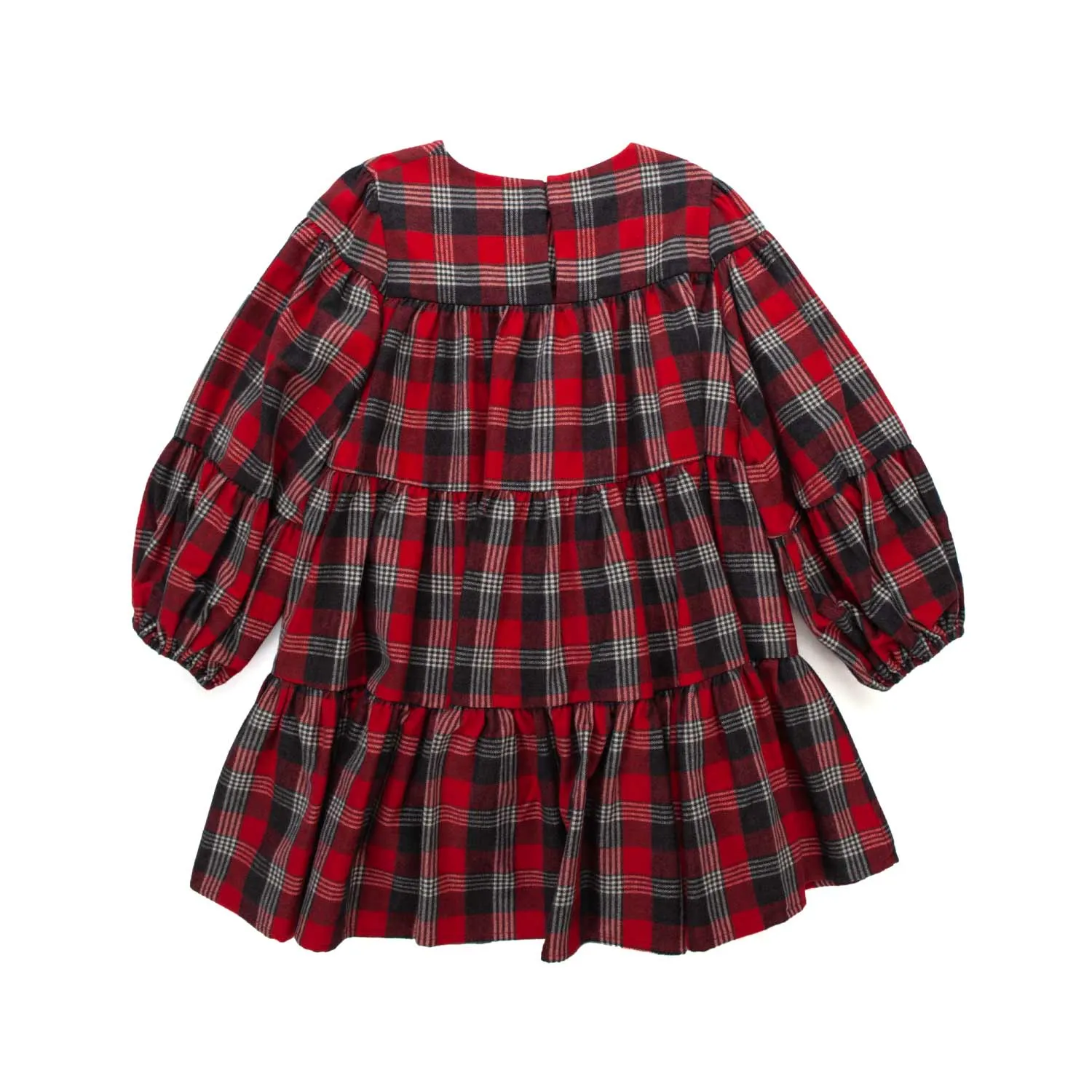 Abito Tartan In Cotone Bambina