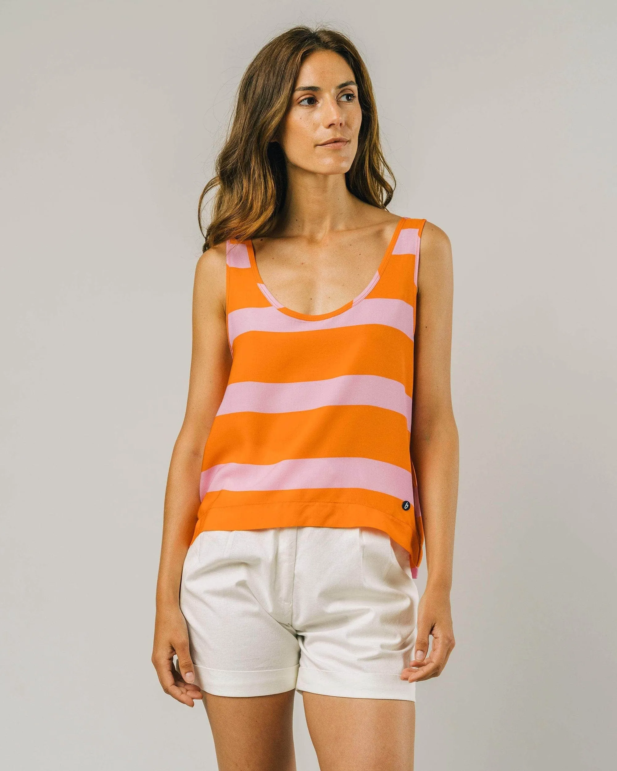 COLOR BLOCK TANK TOP - ORANGE