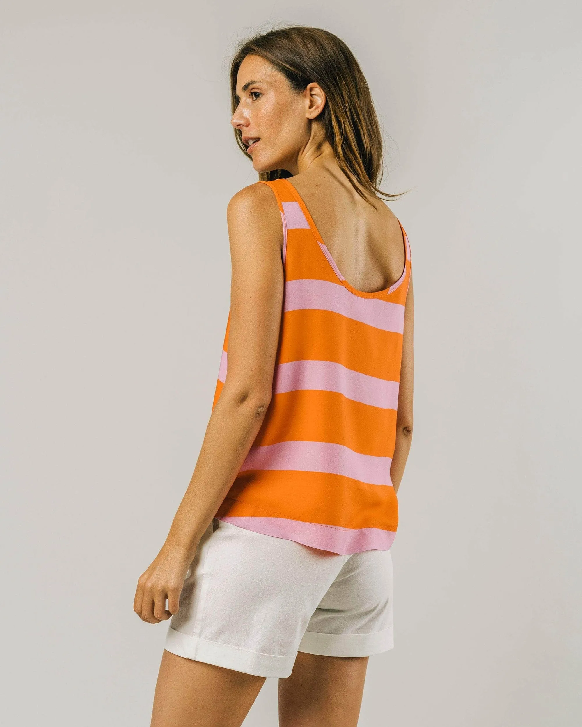 COLOR BLOCK TANK TOP - ORANGE