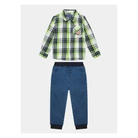 COMPLETO T-SHIRT+DENIM PANT PER BAMBINI GUESS