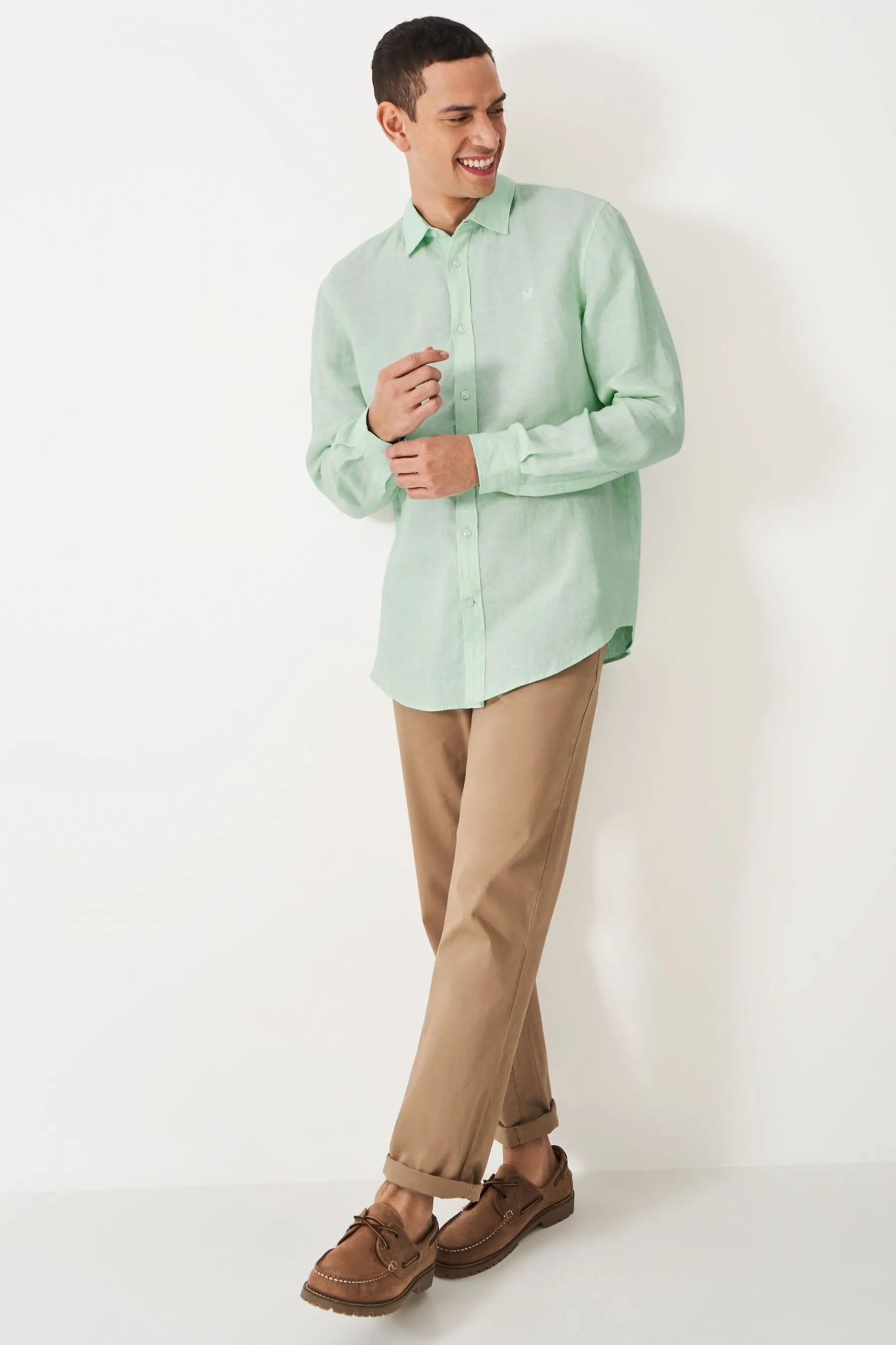 Crew Clothing - Camicia classica in lino con Manica lunga in lino