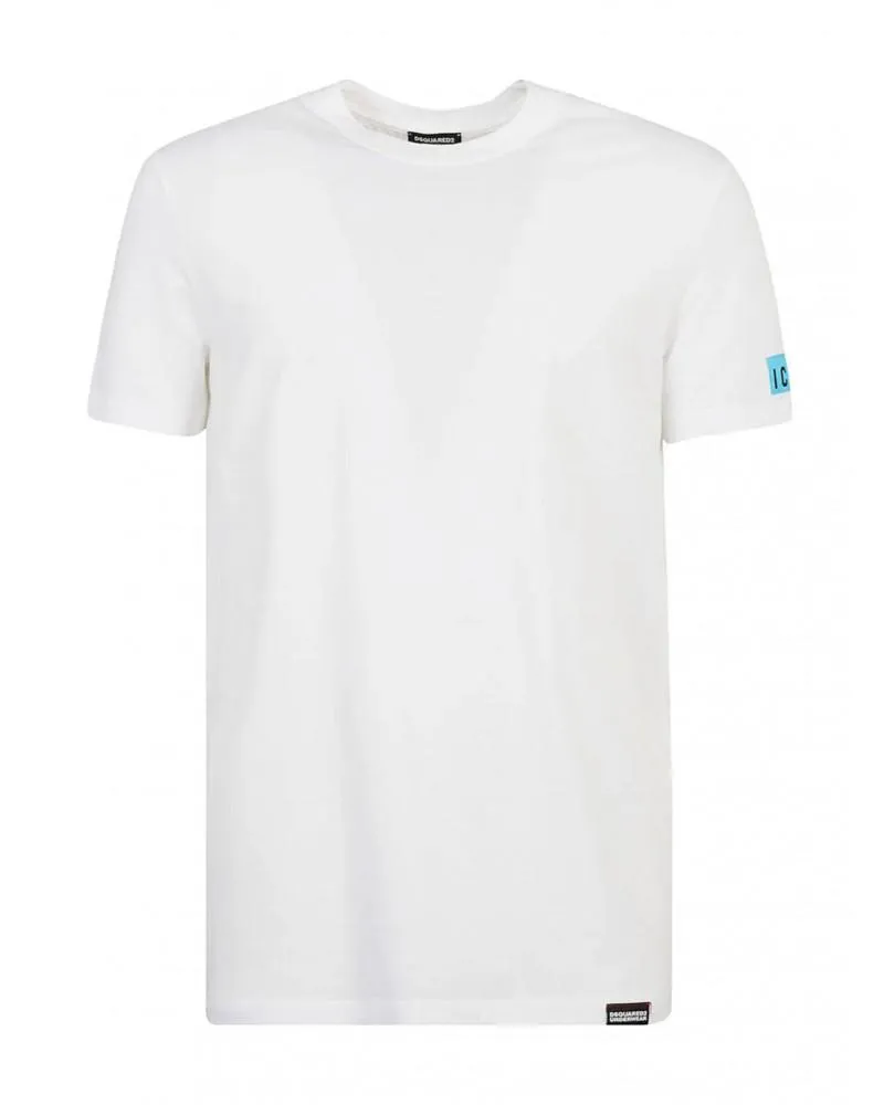 D9M204480 BASIC T-SHIRT Bianco Azzurro