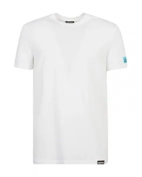 D9M204480 BASIC T-SHIRT Bianco Azzurro