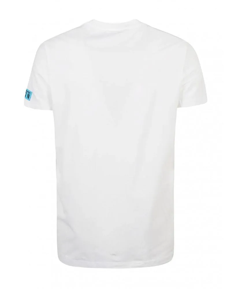 D9M204480 BASIC T-SHIRT Bianco Azzurro