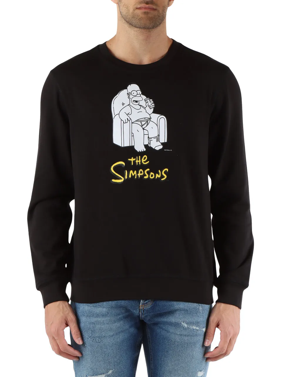 Felpa regular fit in misto cotone con stampa The Simpsons