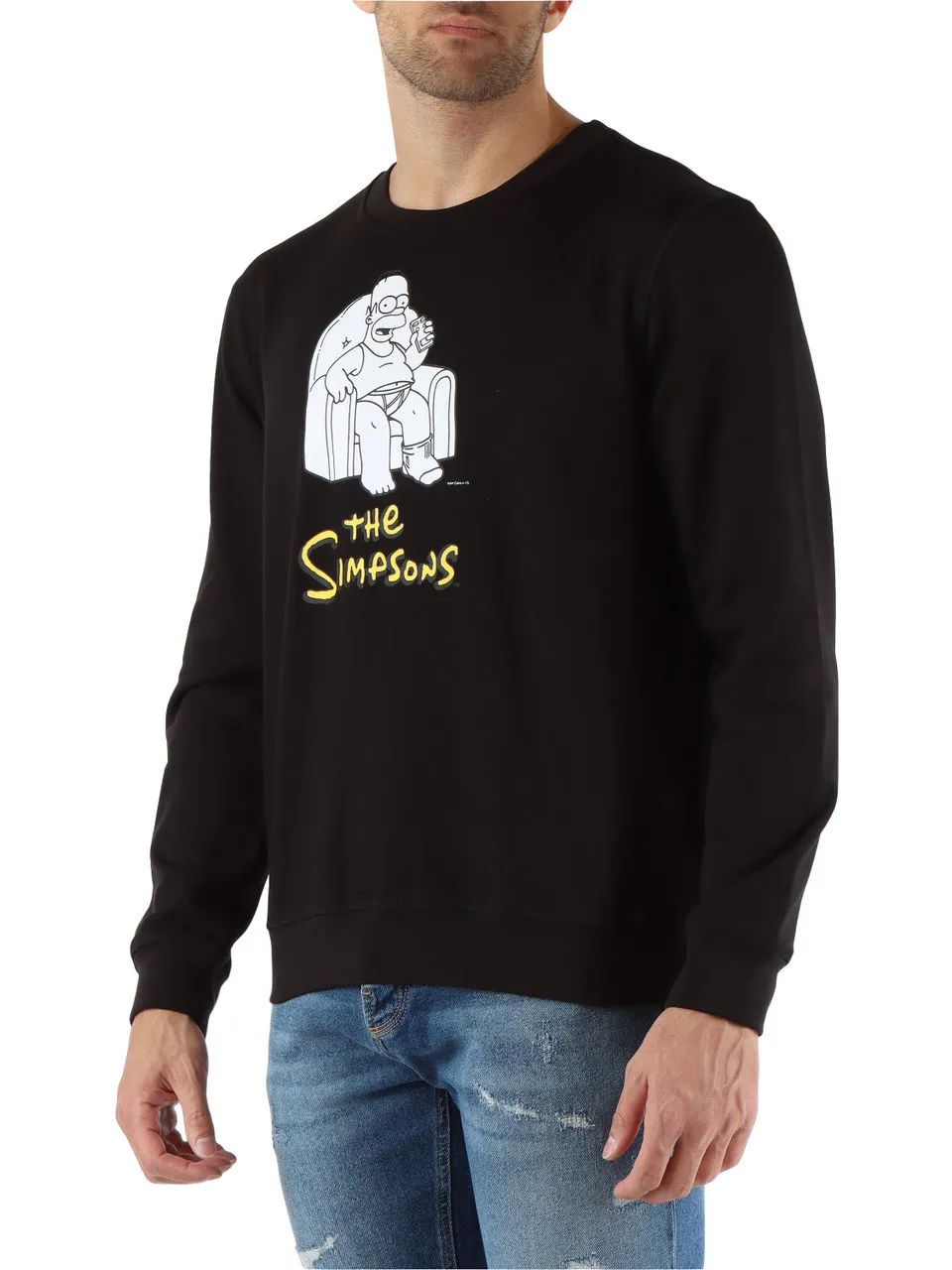 Felpa regular fit in misto cotone con stampa The Simpsons