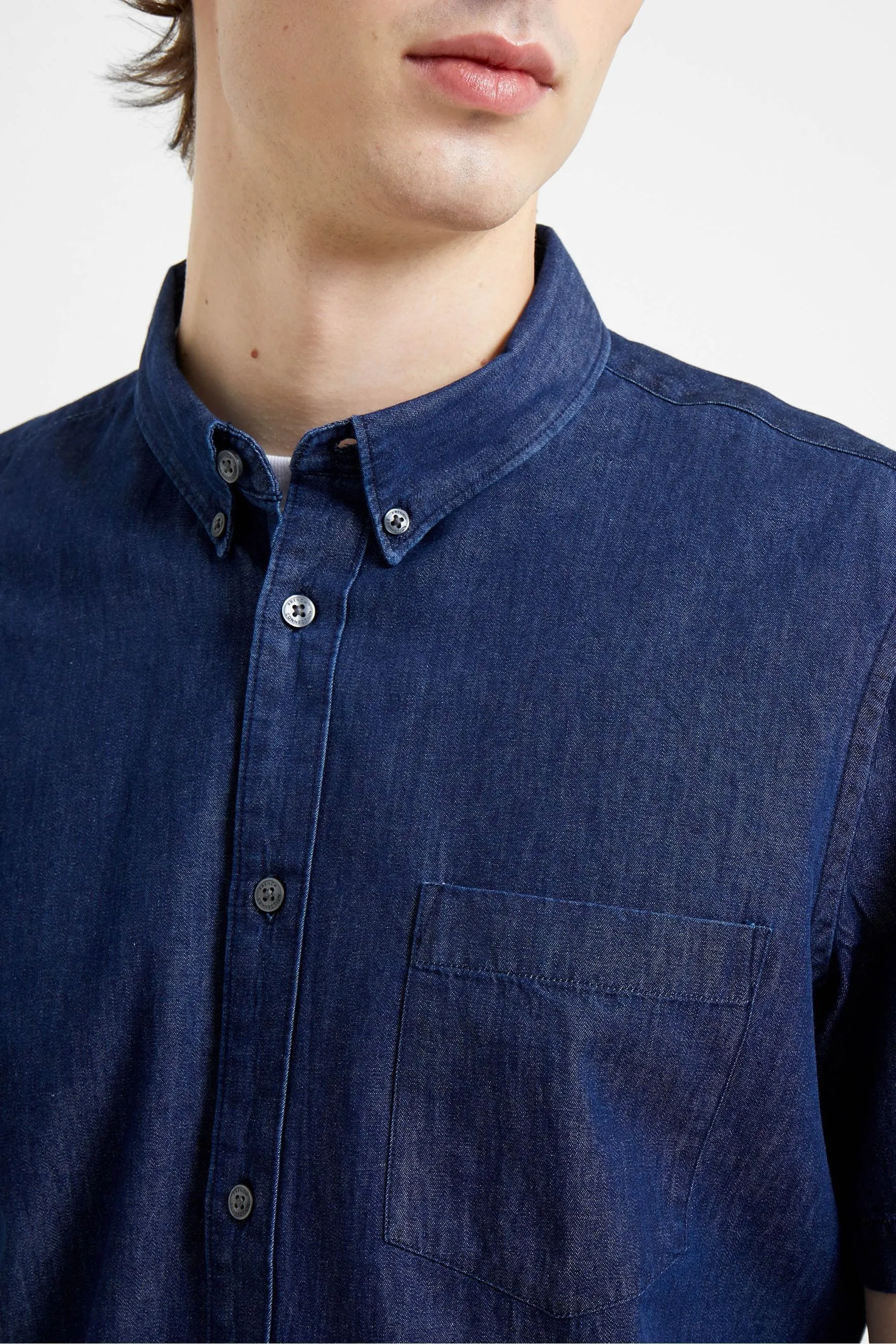 French Connection Denim Manica corta - Blu navy - Camicia