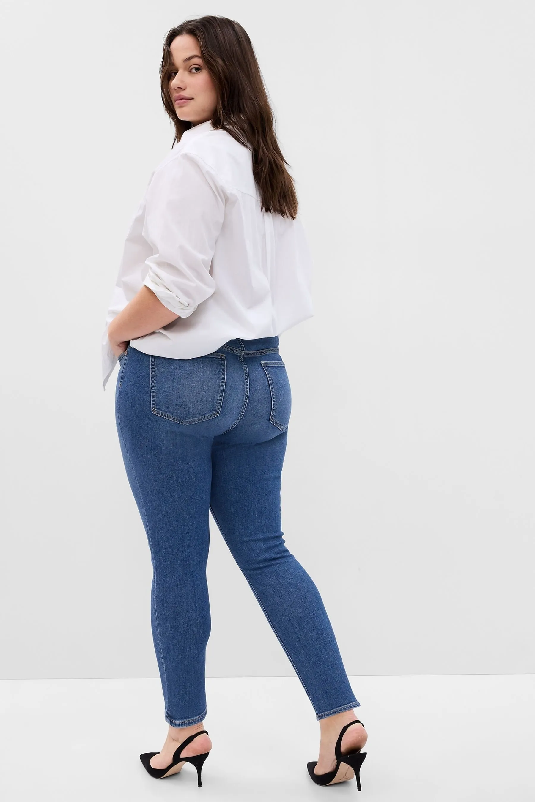 Gap - True - Jeans skinny elasticizzato a vita alta