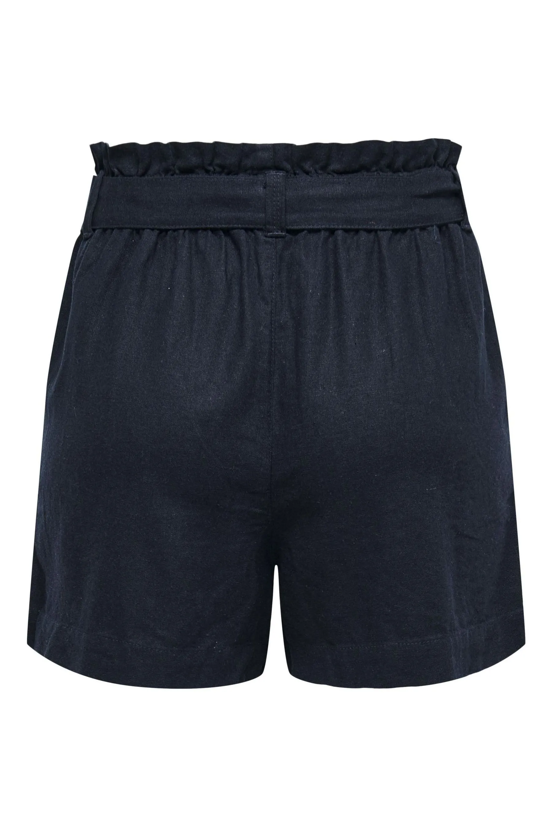 JDY - Shorts in misto lino allacciati in vita