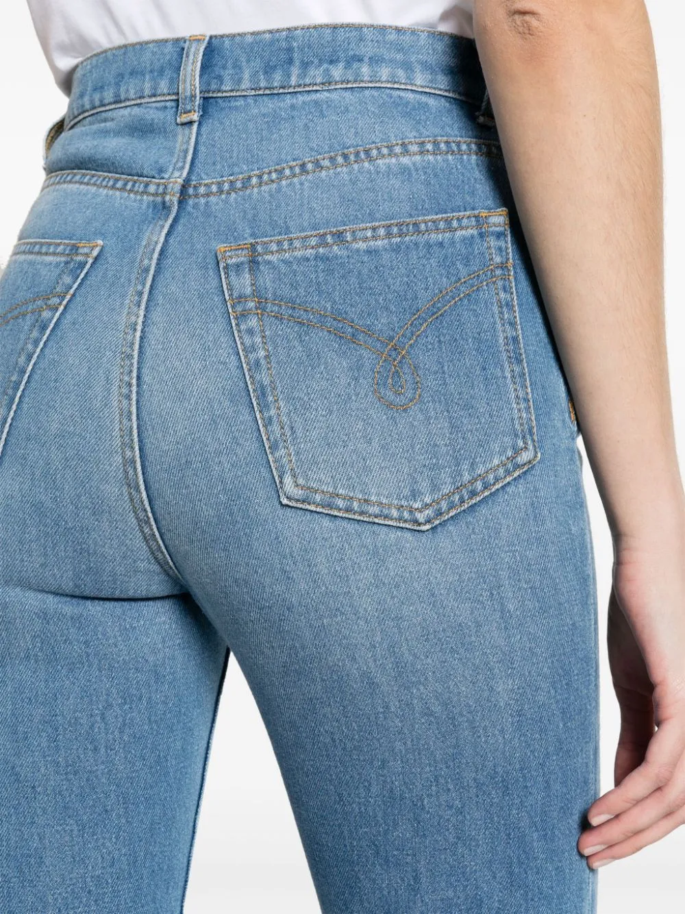 Jeans slim a vita alta in blu - donna