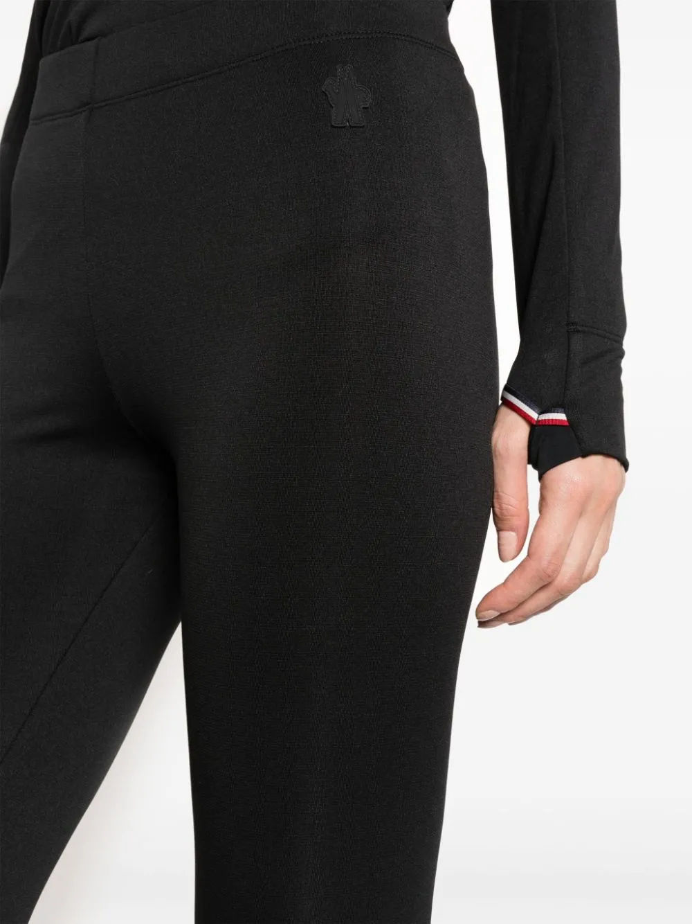 Leggings a vita alta in nero - donna