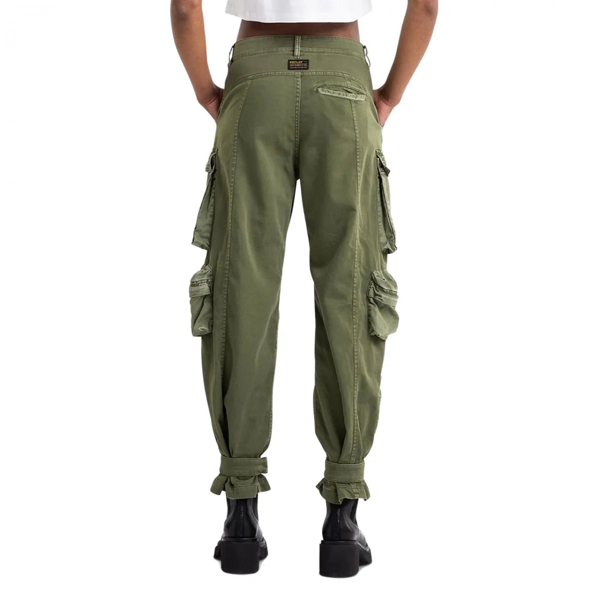 Pantalone Cargo A Vita Alta