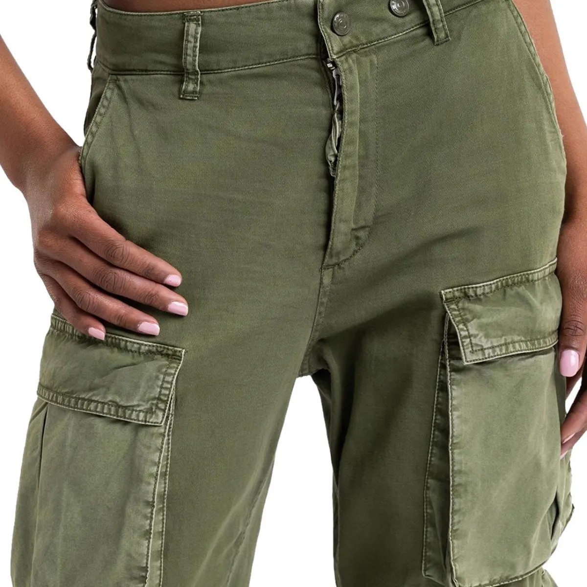 Pantalone Cargo A Vita Alta