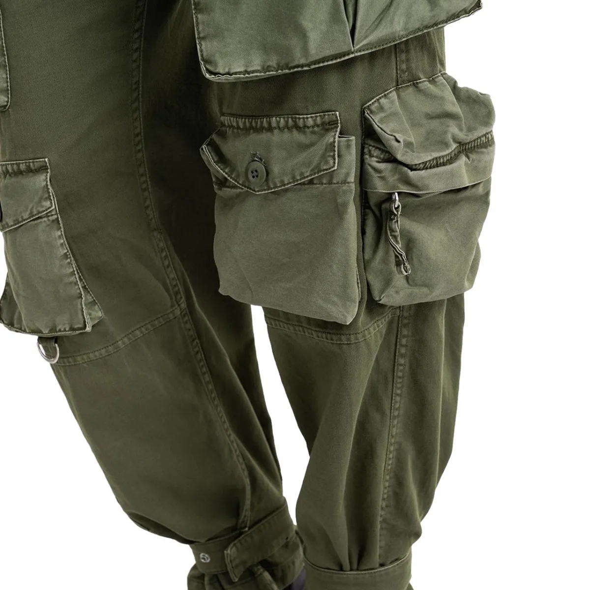 Pantalone Cargo A Vita Alta