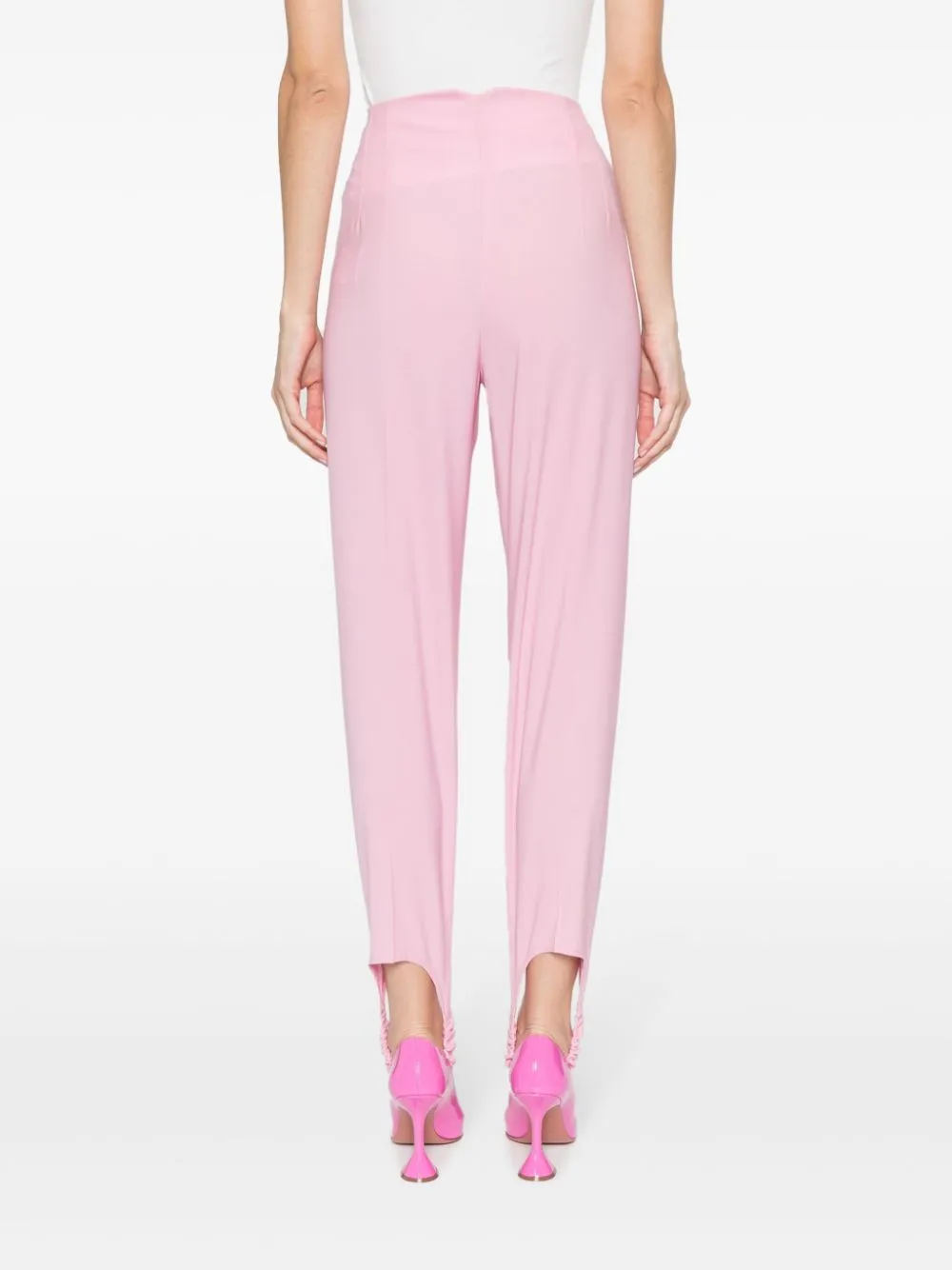 Pantaloni a vita alta in rosa - donna