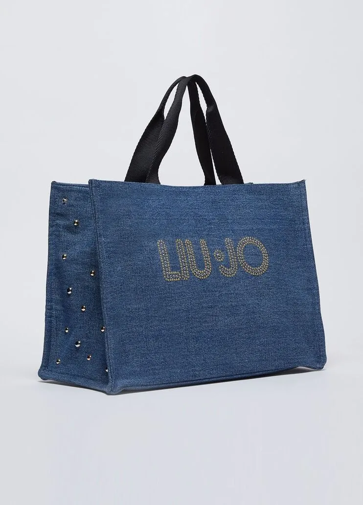 Shopping bag in denim liu jo