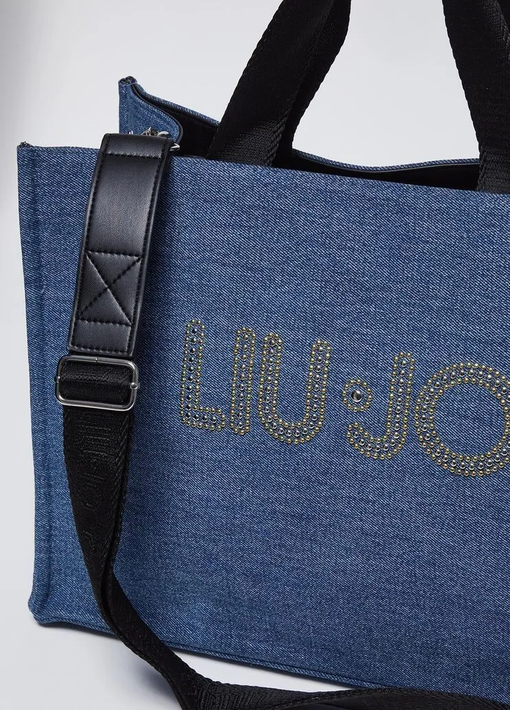 Shopping bag in denim liu jo