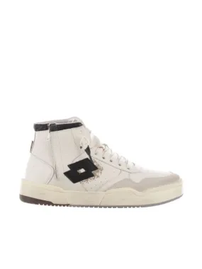 Sneaker hoop stars high in pelle e camoscio