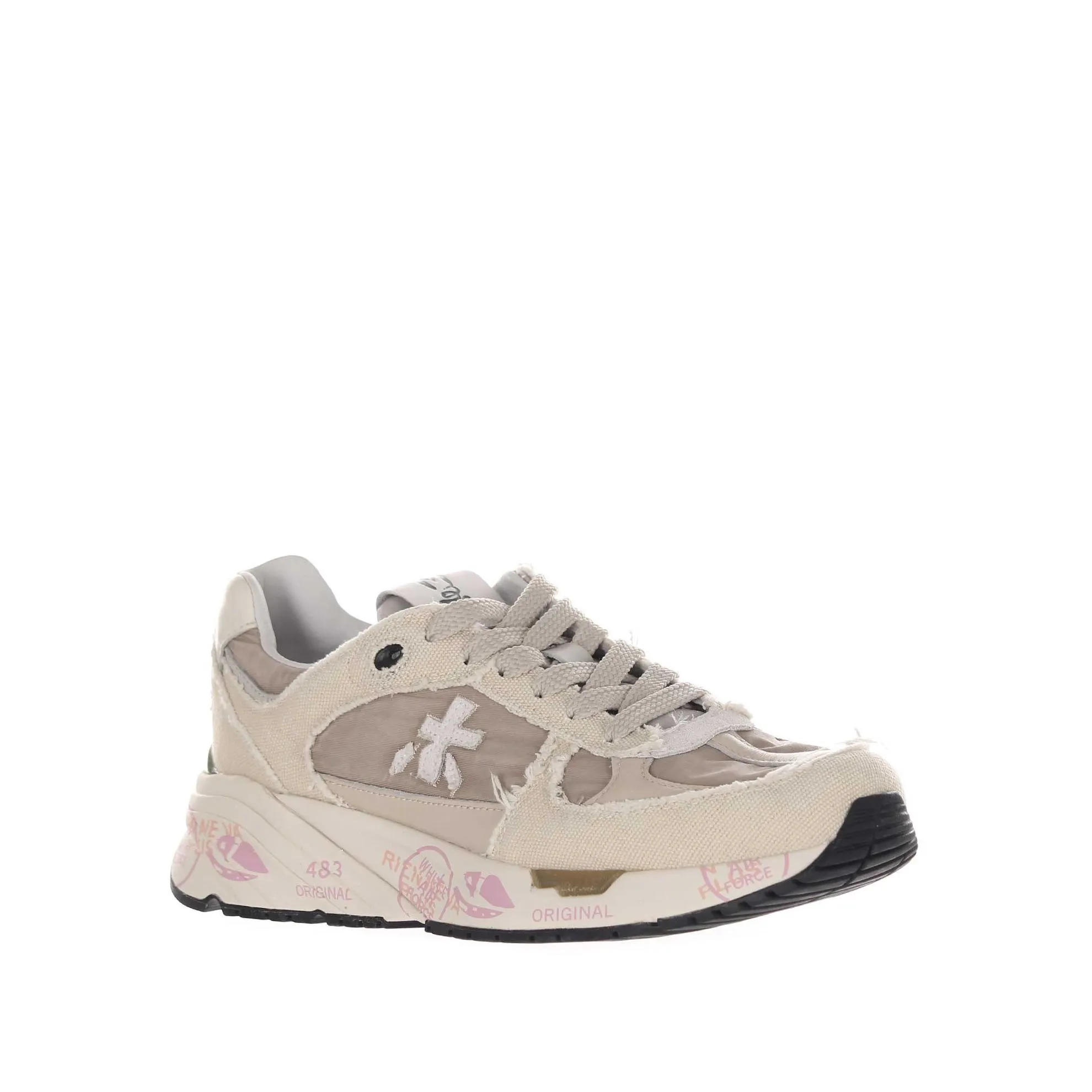 Sneaker mase in camoscio e nylon