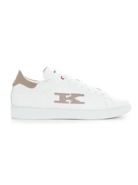 Sneakers con lacci Bianco-beige Kiton Uomo