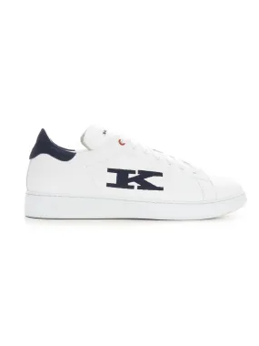 Sneakers con lacci Bianco-blu Kiton Uomo