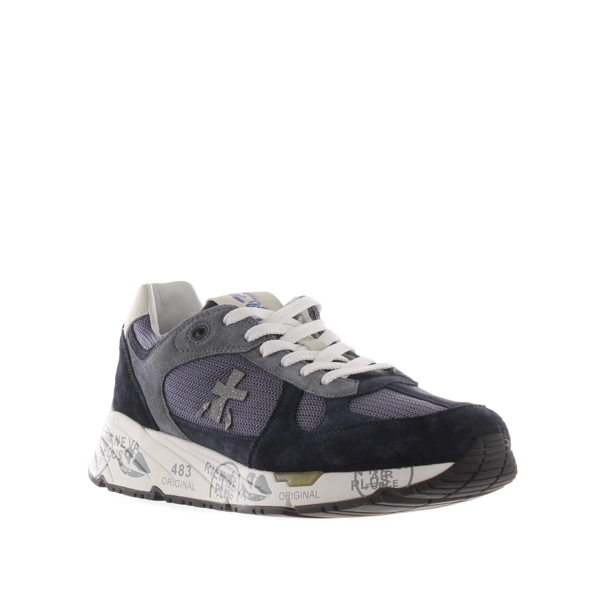 Sneakers in camoscio e nylon