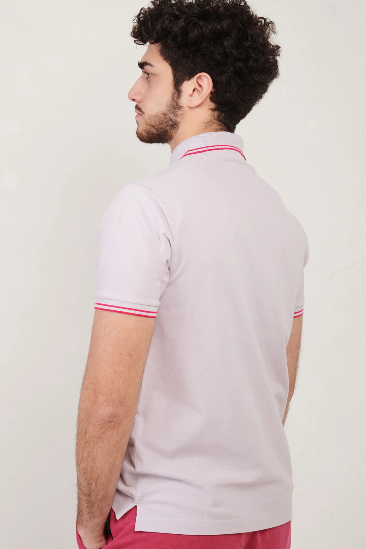 STONE ISLAND polo in piquet di cotone stretch