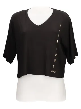 T-shirt a maniche corte Liu Jo da donna nera