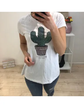 T-SHIRT CACTUS BIANCA