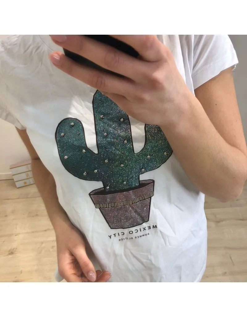 T-SHIRT CACTUS BIANCA