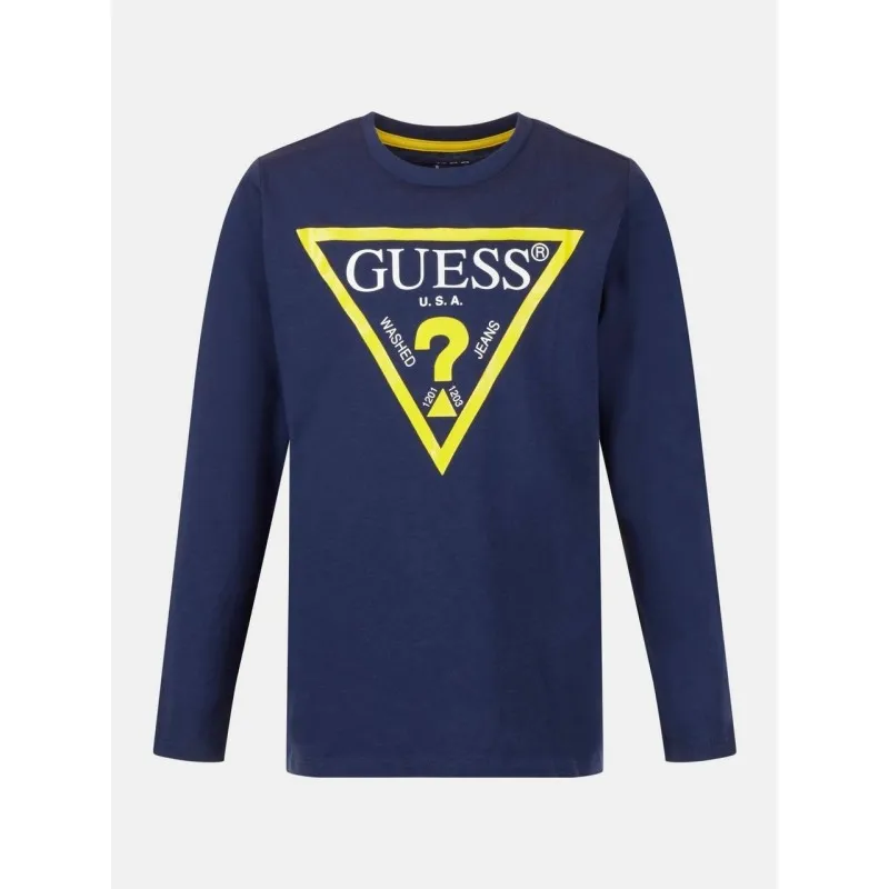 T-SHIRT CON LOGO TRIANGOLO PER BAMBINI GUESS