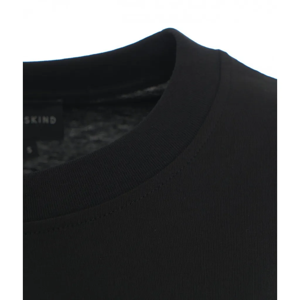 T-shirt con scritta logo nero