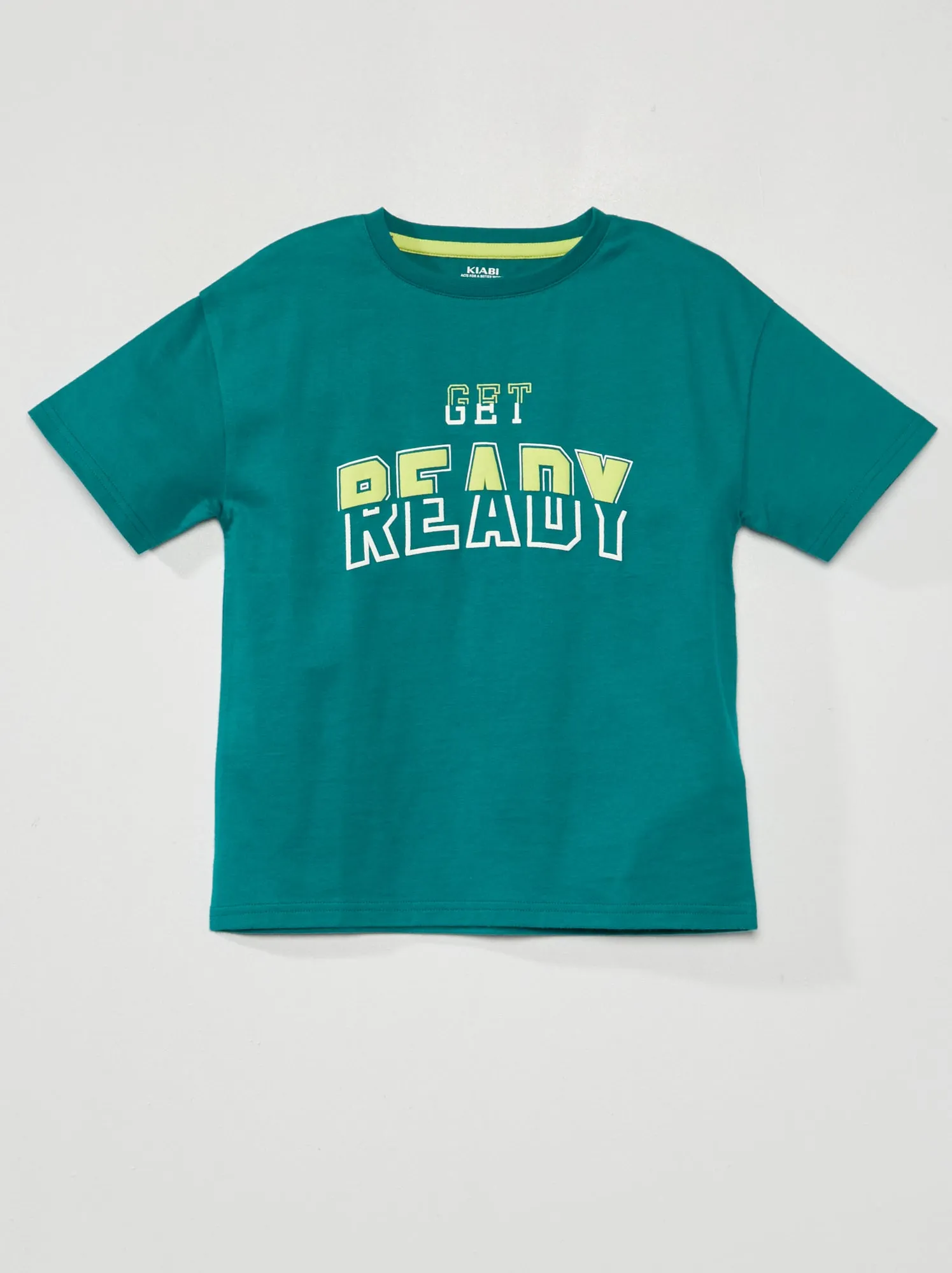 T-shirt con scritta - VERDE