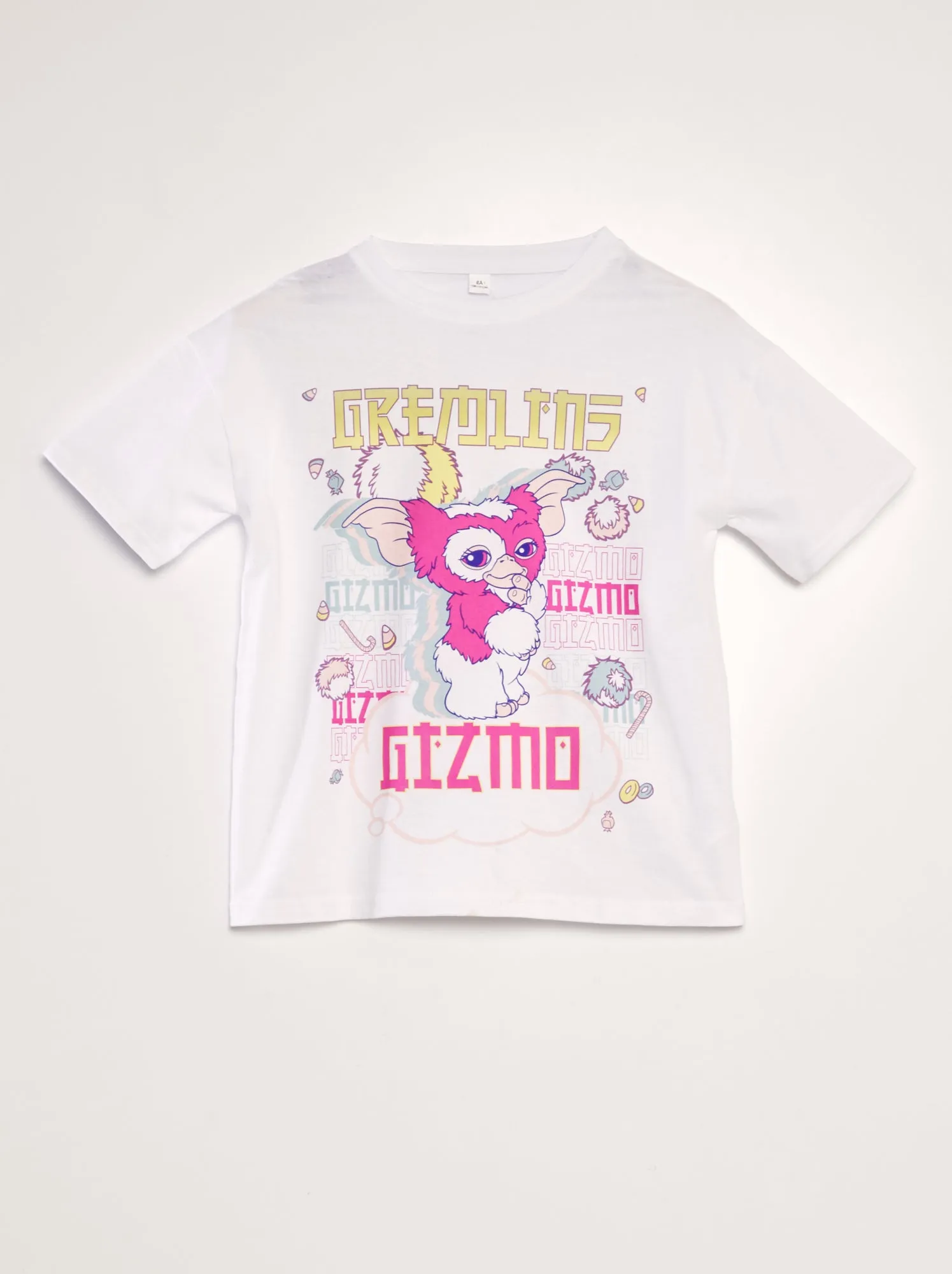 T-shirt in cotone 'Gremlins' - BIANCO