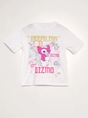 T-shirt in cotone 'Gremlins' - BIANCO