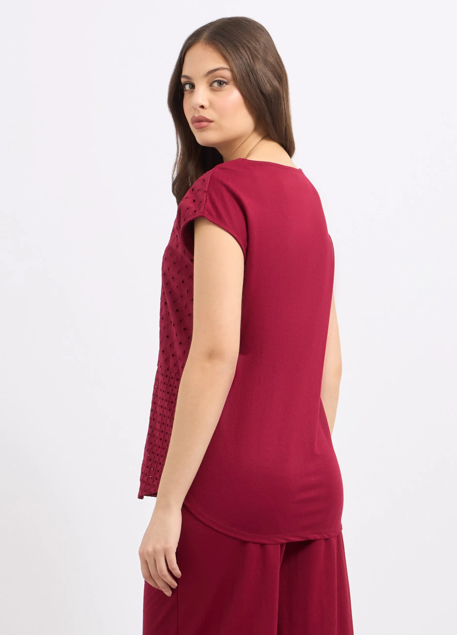 T-shirt in misto cotone donna