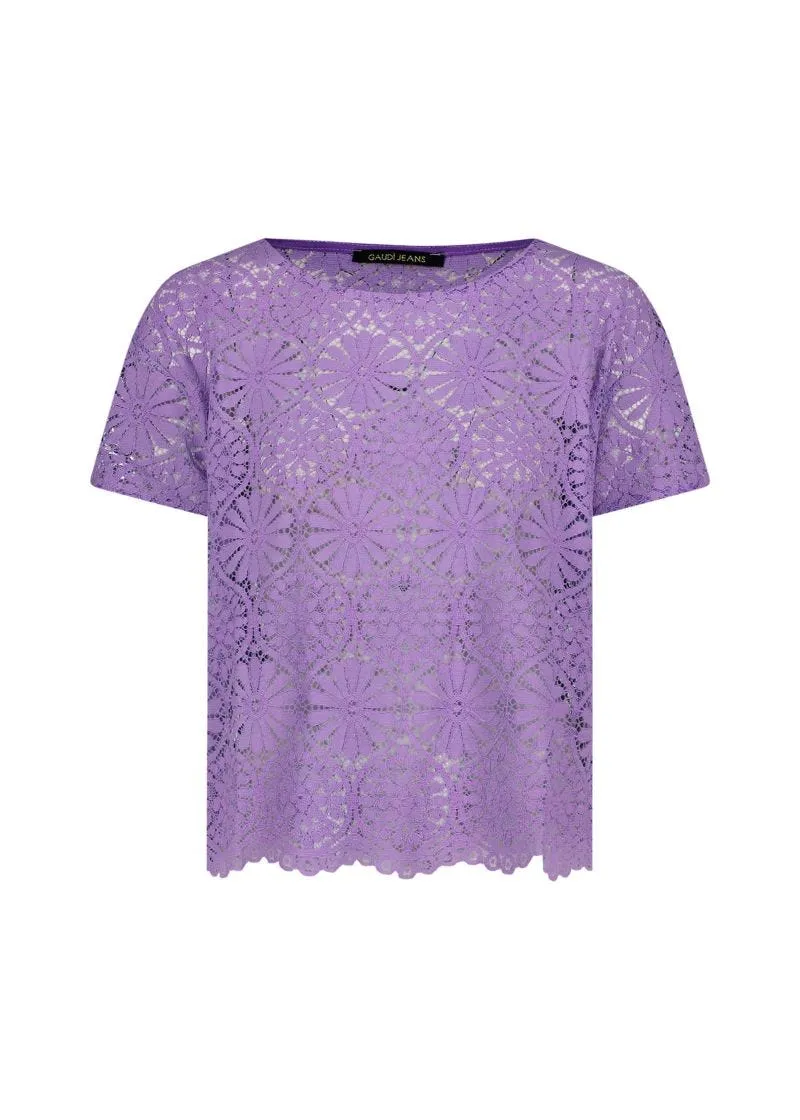 T-shirt in pizzo