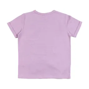 T-Shirt Rosa Glicine Con Stella E Frange