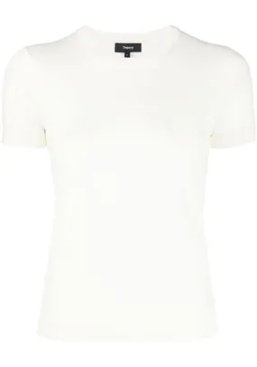 Top in maglia fine in bianco - THEORY -  donna